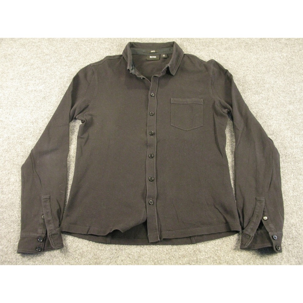 Hugo Boss Mens Slim Fit Stretch Pique Button Down Shirt Black‎ Small 2158